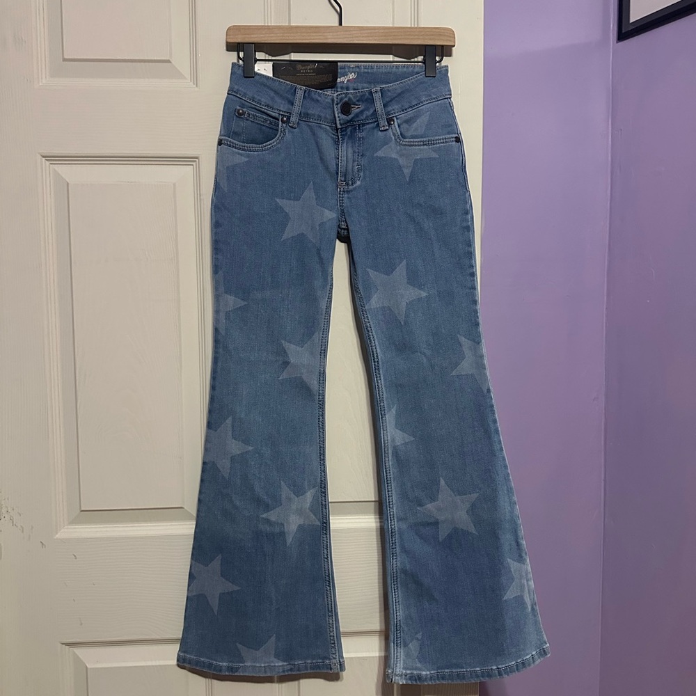 Women's Blue Star Pattern Jeans